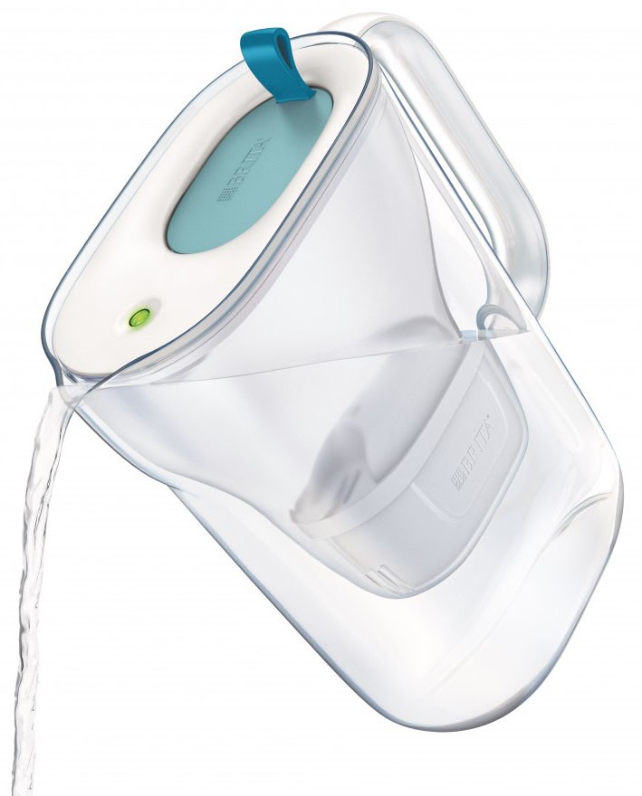 Cană de filtrare apă BRITA - Style Cool LED, 2,4 l, albastră - imagine 1