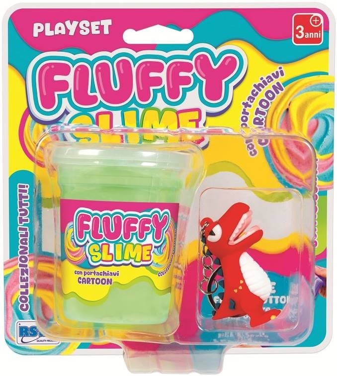 Breloc RS Toys - Fluffy Slime, Dinozaur - imagine 1