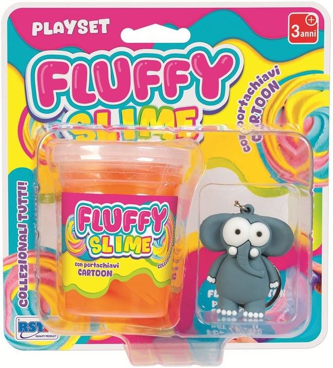 Breloc RS Toys - Fluffy Slime, Elefant - imagine 1