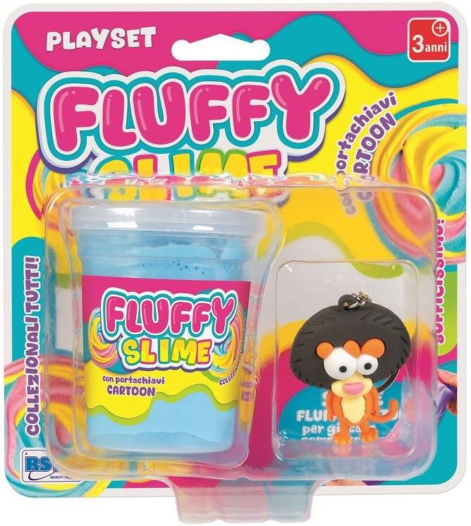 Breloc RS Toys - Fluffy Slime, Leu - imagine 1