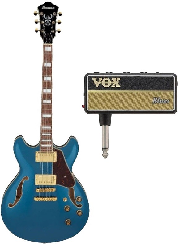 Set Blues Session - chitară semi-acustică Ibanez și amplificator amPlug2 - imagine 1