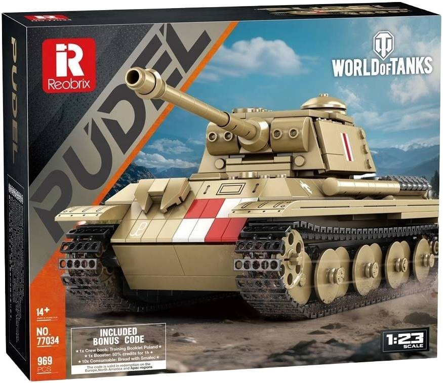 Constructor Reobrix World of Tanks - Pudel, 1:23, 969 piese