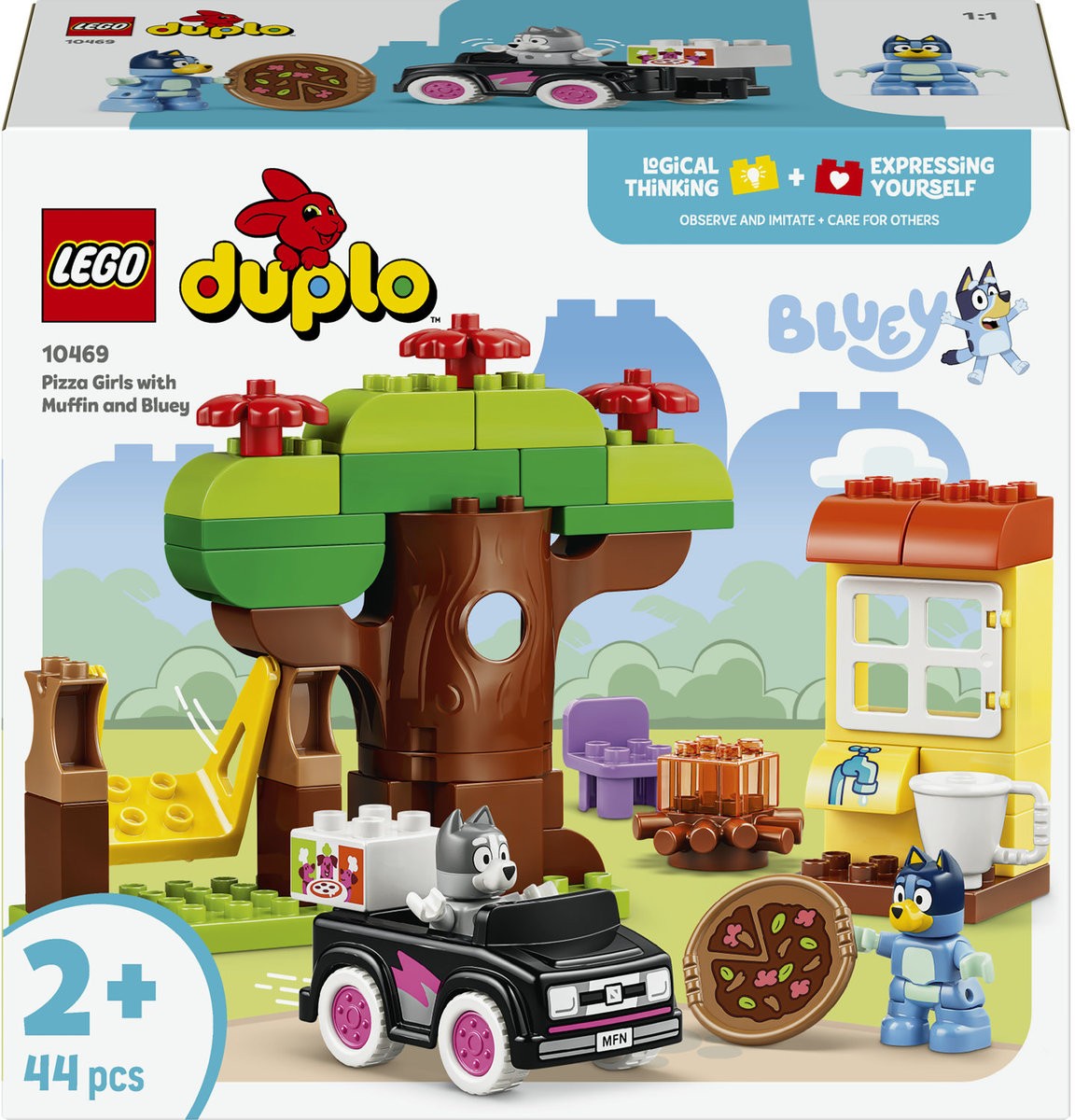 Constructor LEGO Duplo Bluey -Fetele cu pizza, Muffin și Bluey (10469) - imagine 1