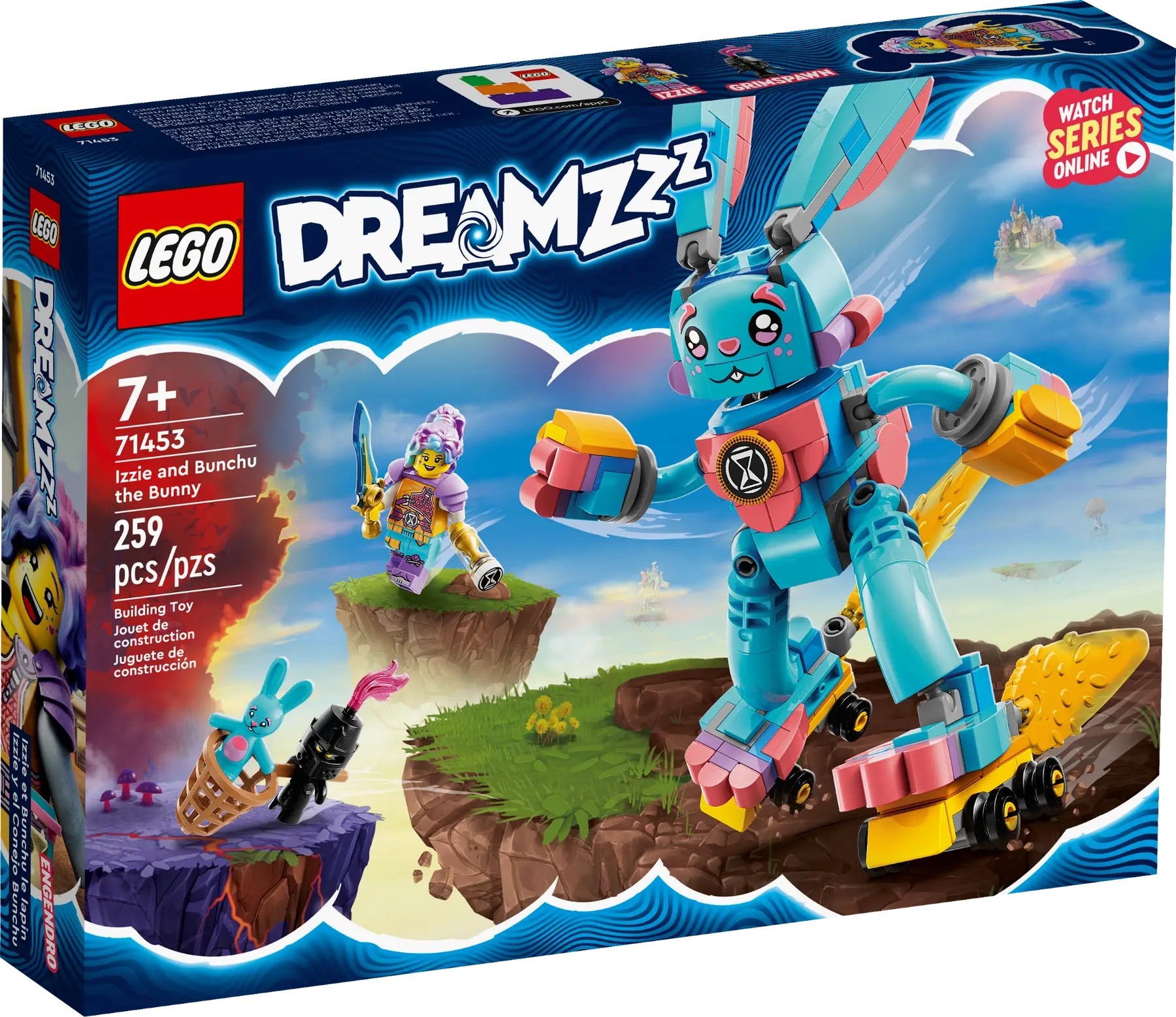 Constructor LEGO DreamZzz - Izzy și iepurașul Bunchu (71453