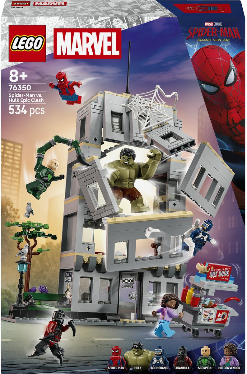 Constructor LEGO Marvel Super Heroes - Confruntare epică: Spider-Man vs Hulk (76350) - imagine 1