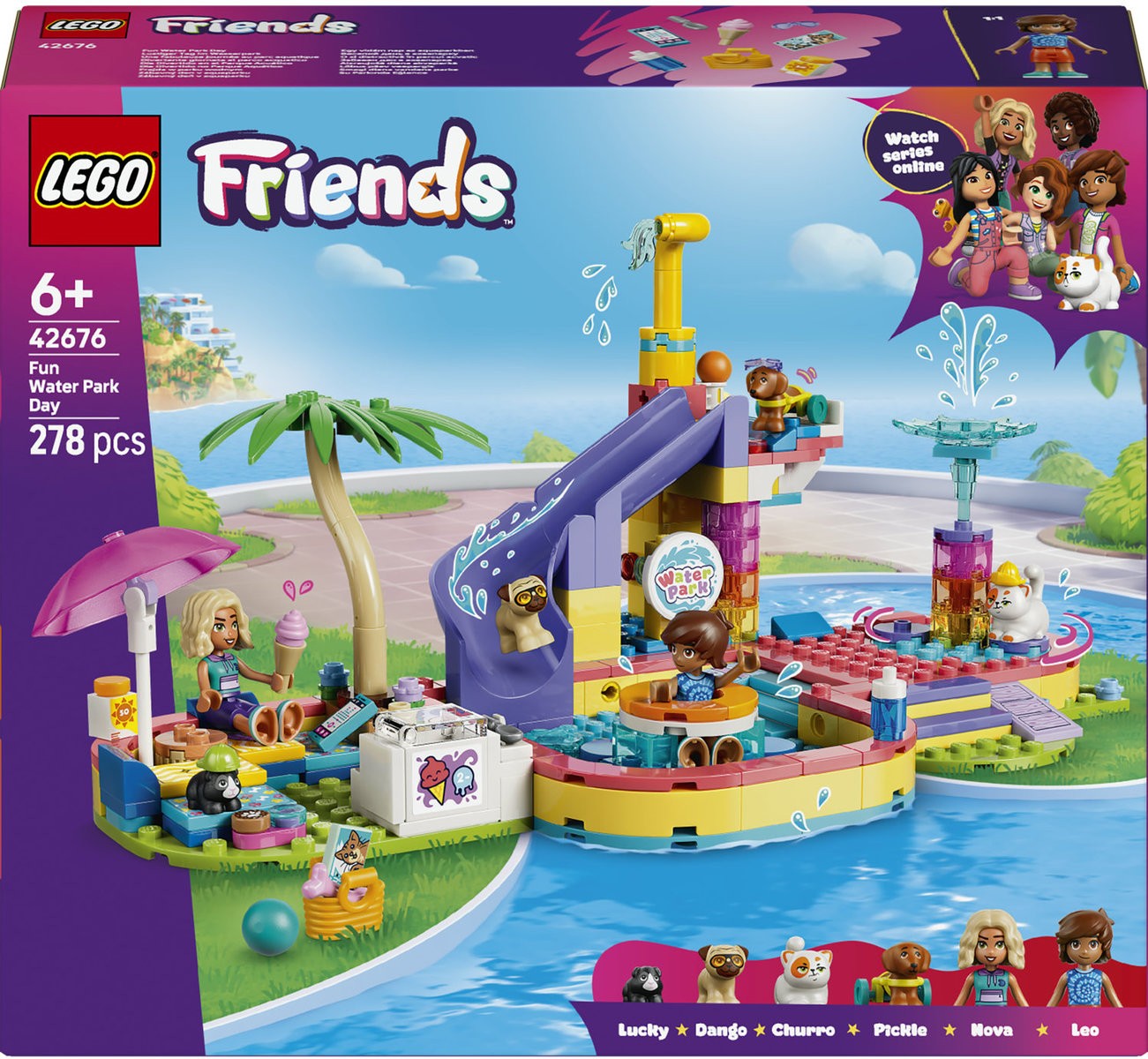 Constructor LEGO Friends -Zi distractivă la parcul acvaticа (42676)
