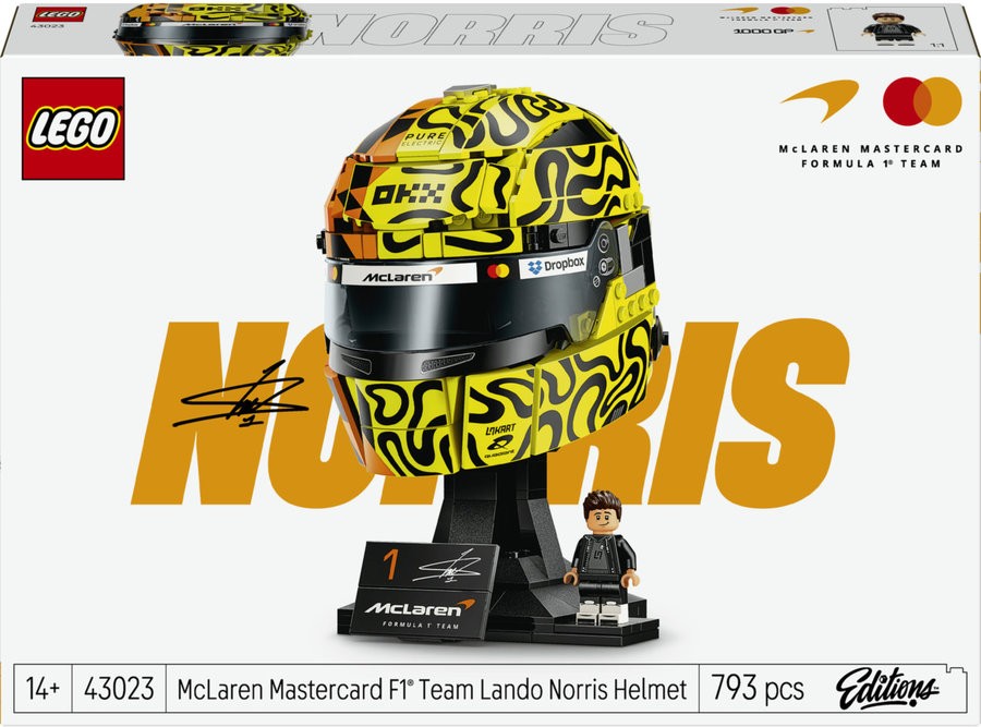 Constructor LEGO Formula 1 - Cască Lando Norris de la McLaren Mastercard F1 Team (43023)