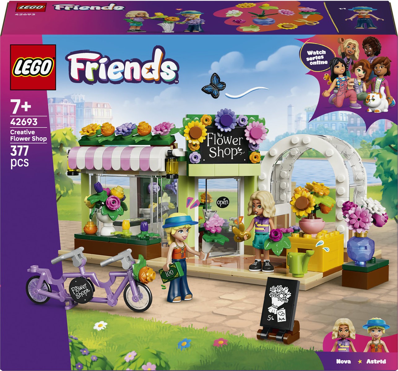 Constructor LEGO Friends - Magazin creativ de flori (42693) - imagine 1