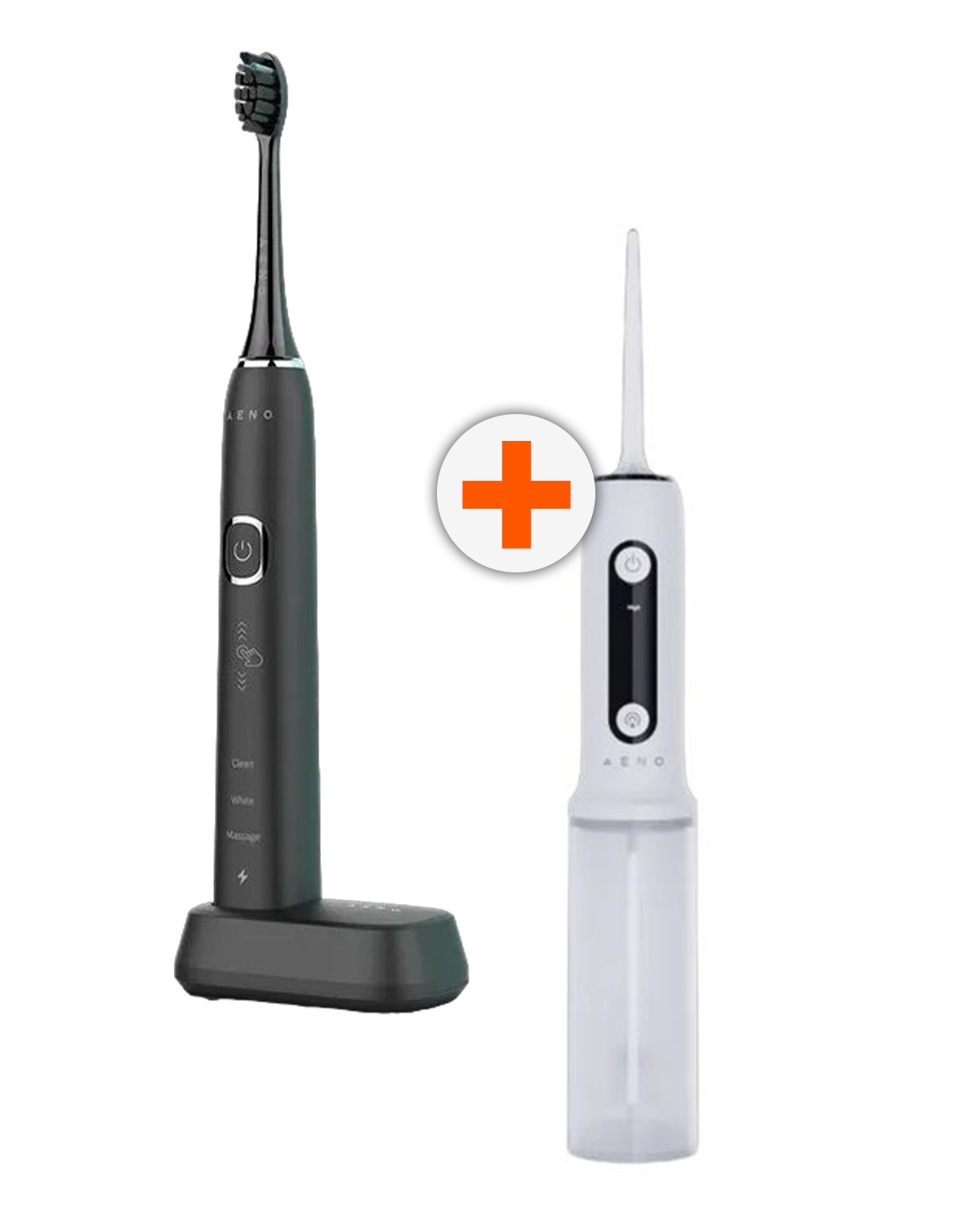 Set periuță de dinți electrică AENO - Sonic DB4 + Duș dentar AENO - ADI0001, negru - imagine 1