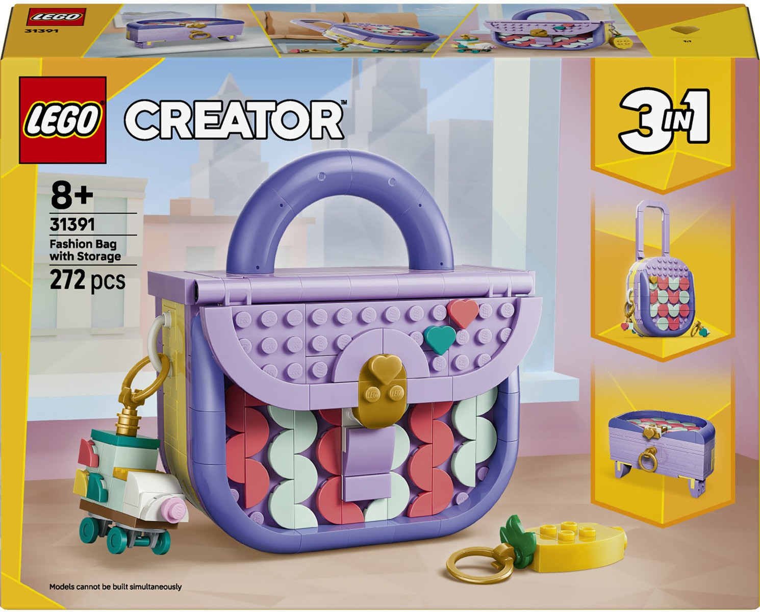 Constructor LEGO Creator 3 în 1 - Geantă de artă modernă cu spațiu de depozitare (31391) - imagine 1