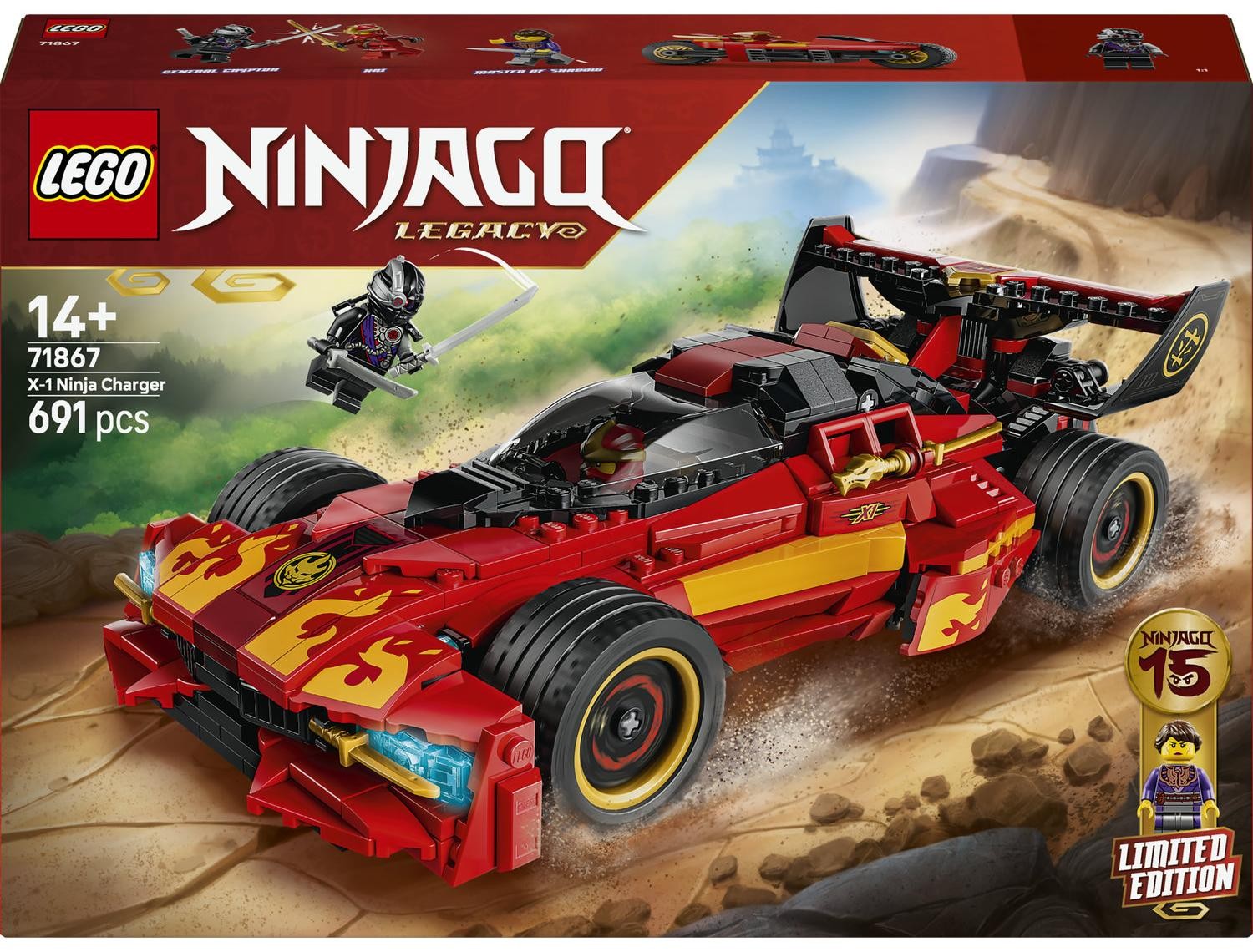 Constructor LEGO Ninjago - A 15-a aniversare a Ninjago X-1 Ninja Charger(71867) - imagine 1