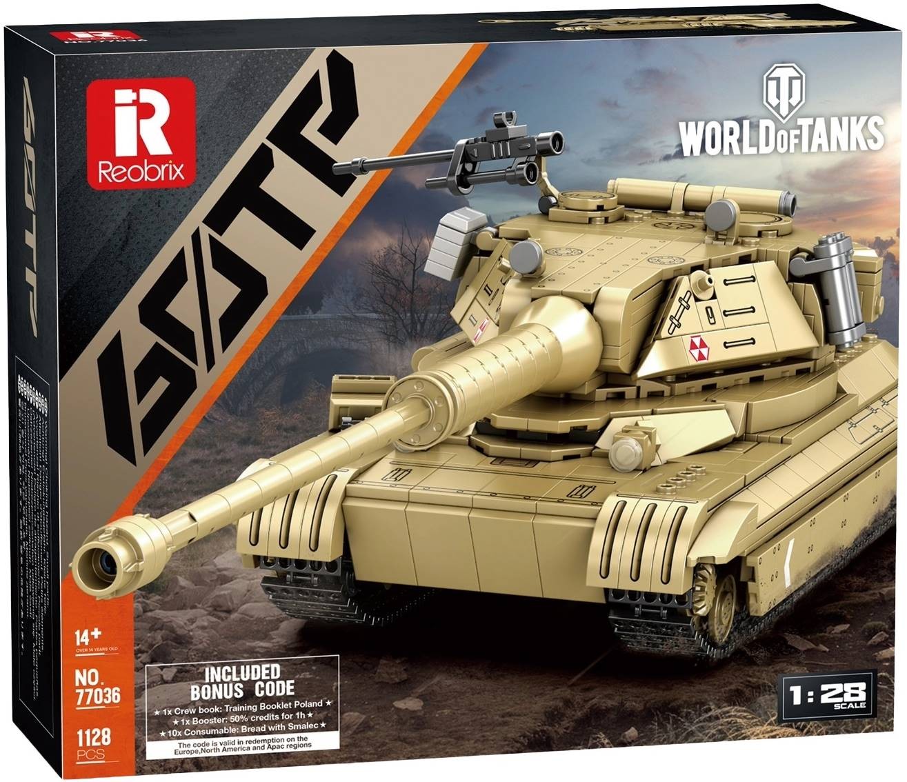 Constructor Reobrix World of Tanks - Twardy, 1:28, 1128 piese