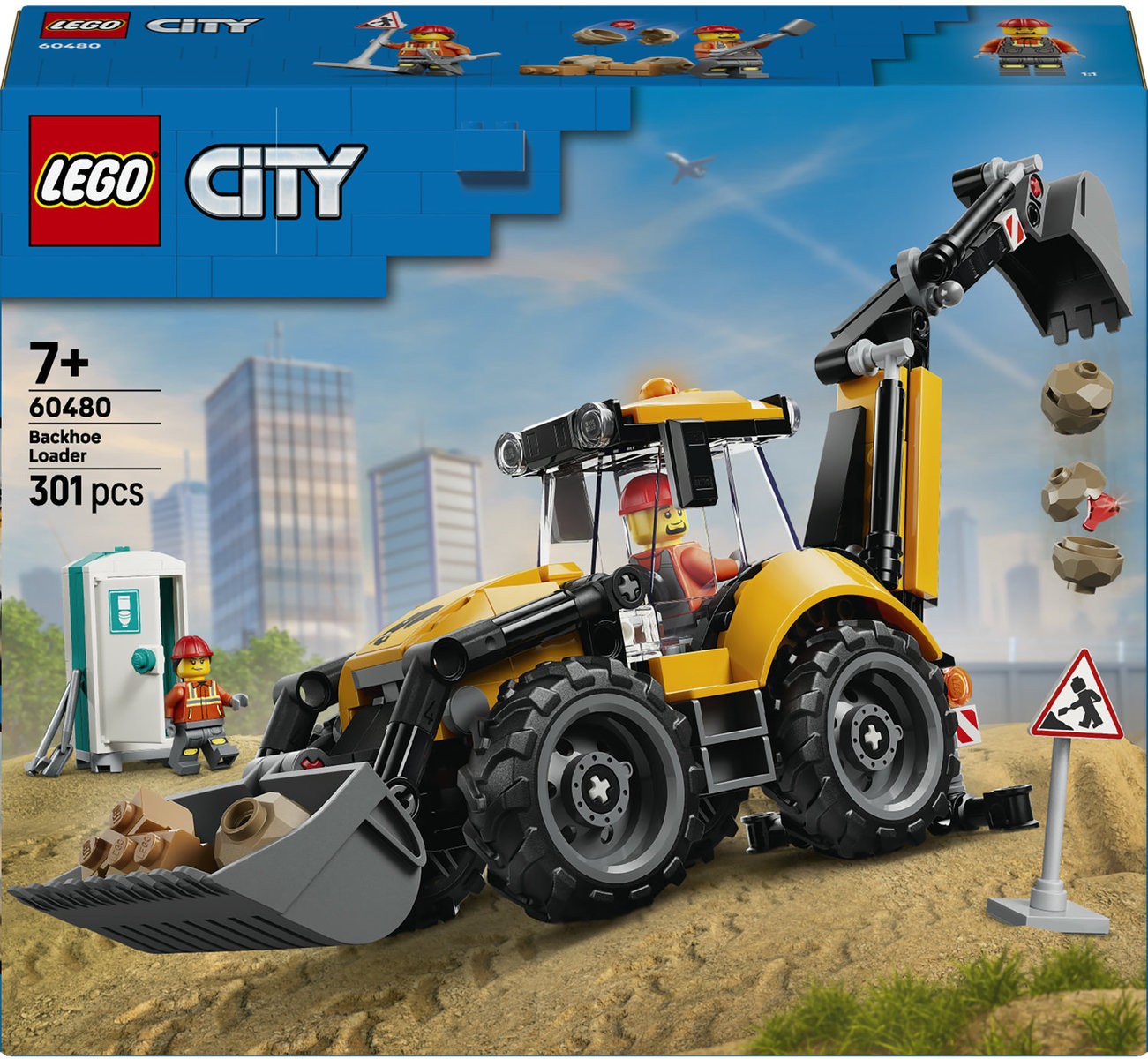 Constructor LEGO City - Excavator galben cu excavator (60480) - imagine 1