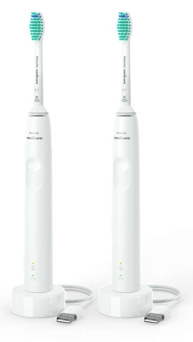 Set periuță de dinți electrică Philips Sonicare - HX3675/13, alb - imagine 1