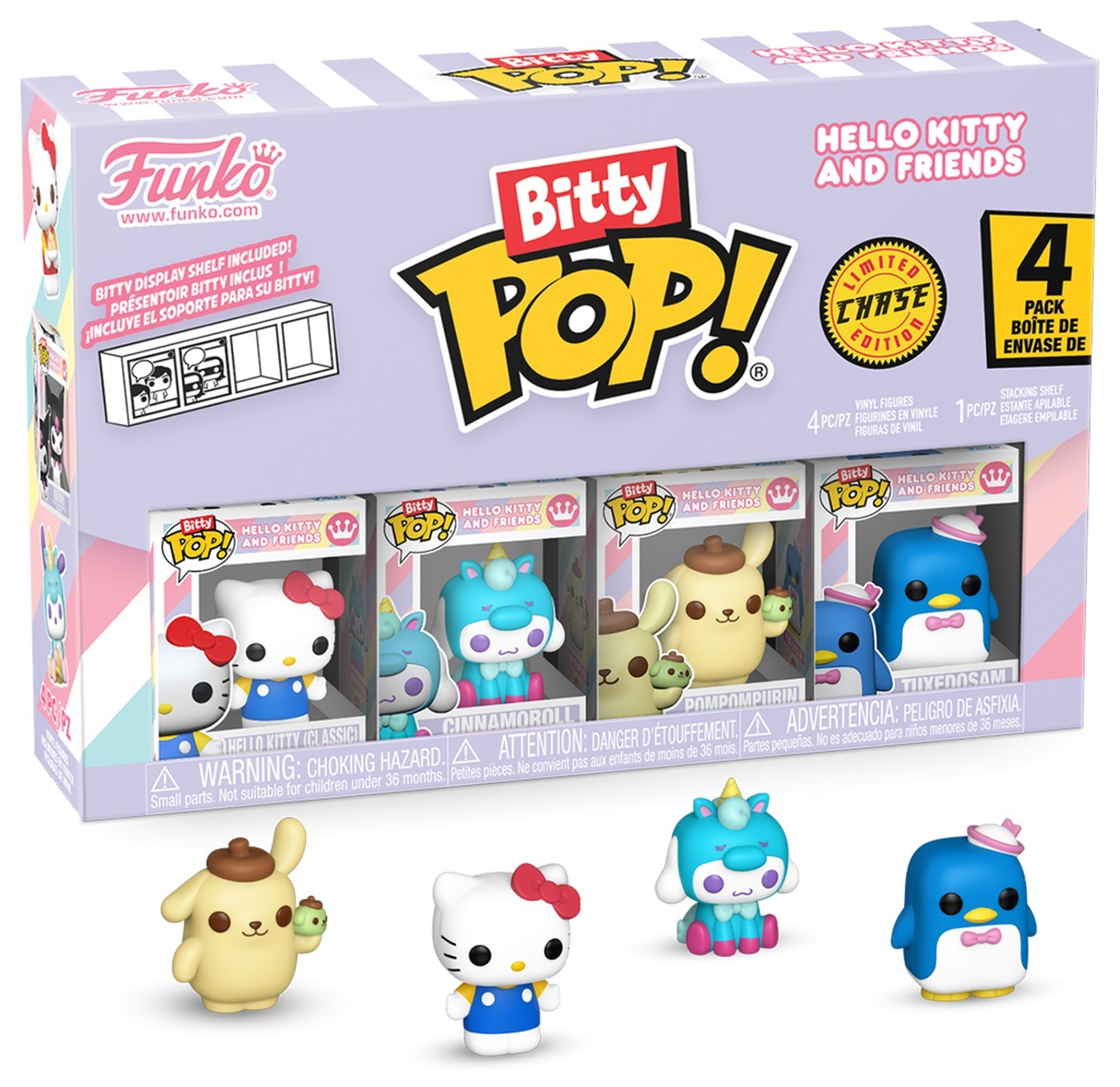 HELLO KITTY & FRIENDS HIP. ミニフィギュア 4箱セット Set de figurine mini Funko Bitty POP! Animation: Sanrio - Hello