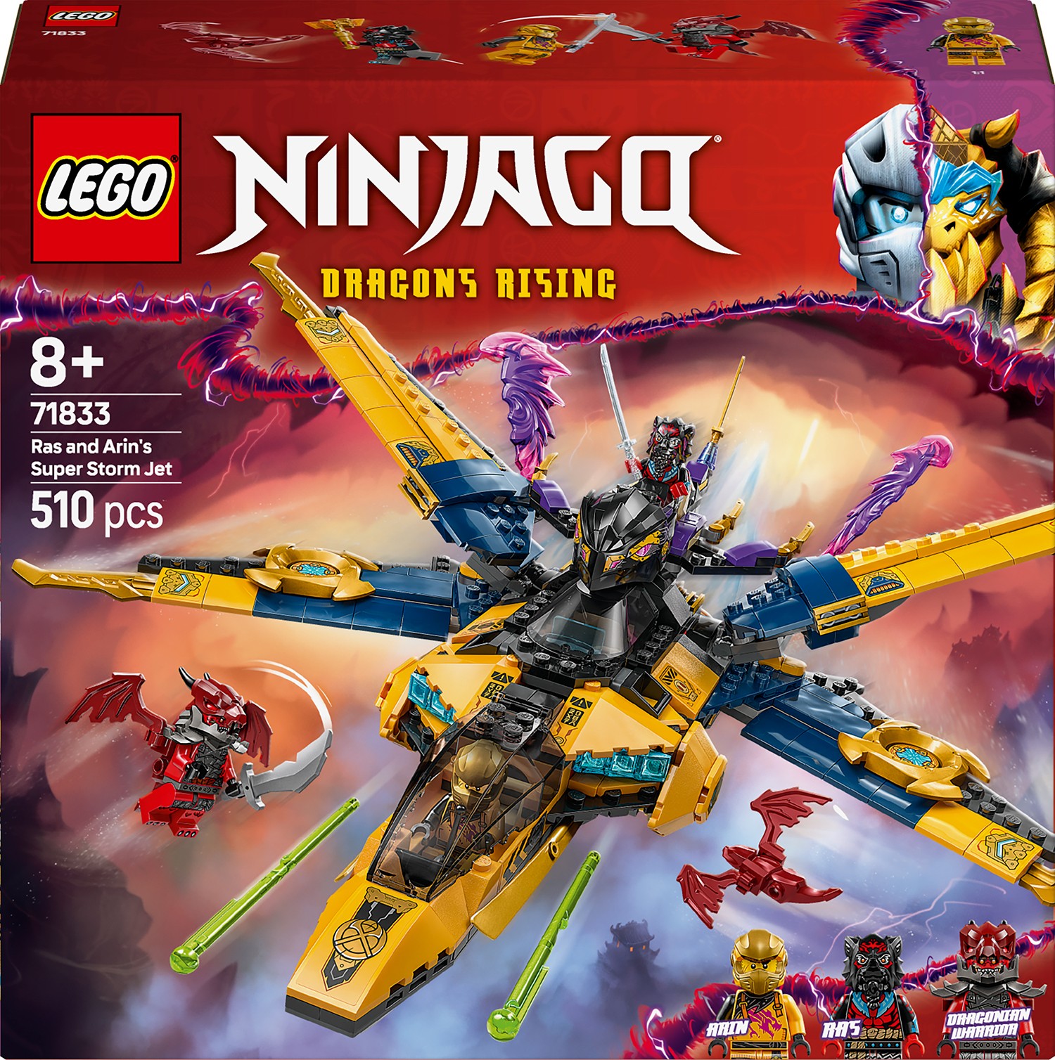Constructor LEGO Ninjago - Super furtunos Jet al lui Ras și Aryn