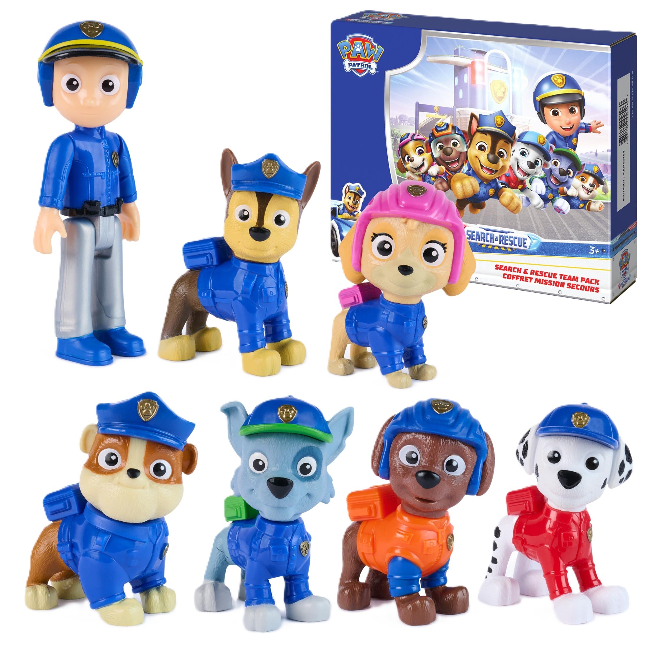 Set figurine Spin Master Paw Patrol - Search & Rescue, Team Pack, 7 buc