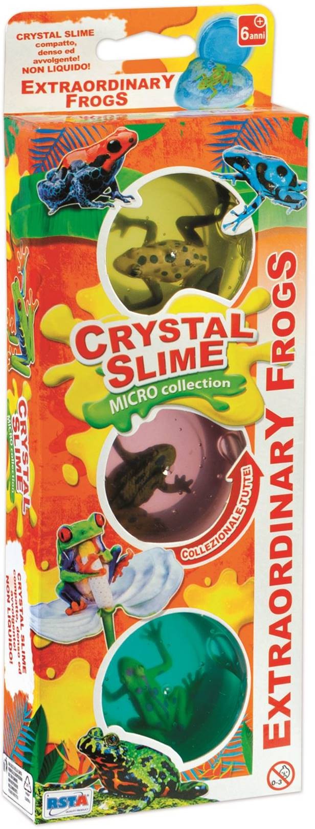 Set figurine RS Toys - Broaște cu slime, 3 buc, Tip 2, sortiment - imagine 1