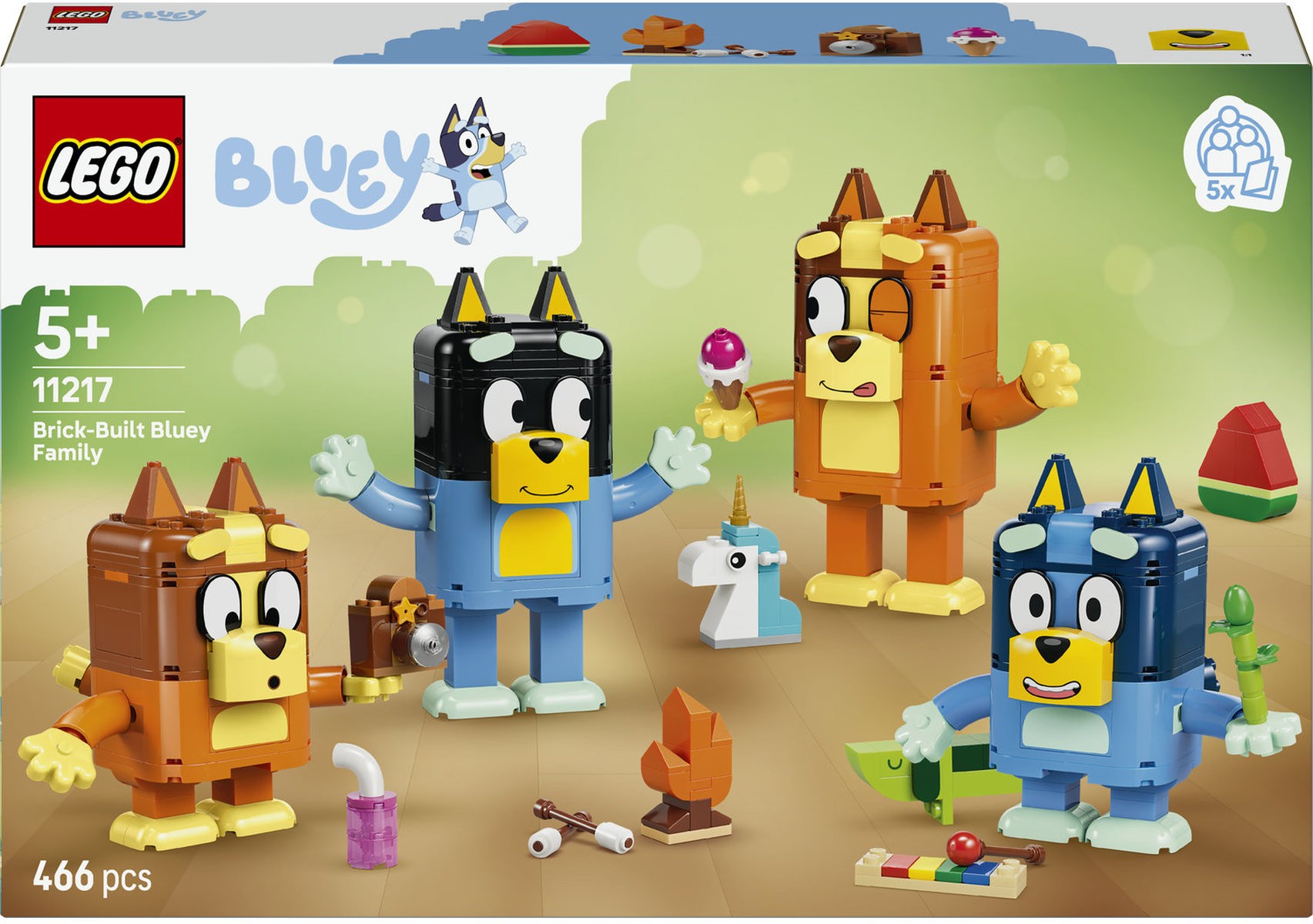 Constructor LEGO Bluey - Familia Bluey din cărămizi (11217) - imagine 1