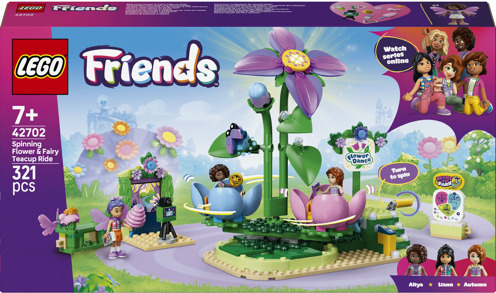 Constructor LEGO Friends - Carusel cu flori și cești de ceai (42702) - imagine 1