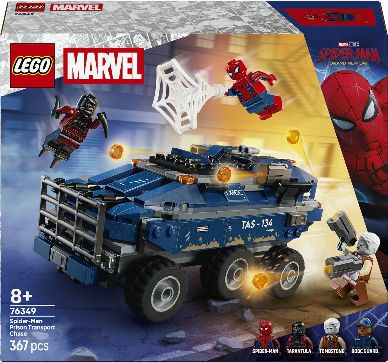 Constructor LEGO Marvel Super Heroes - Urmărirea transportului deținuților cu Spider-Man (76349) - imagine 1