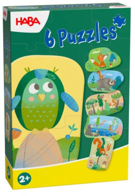 Set de puzzle-uri Haba - Animale de pădure, 6 buc - imagine 1