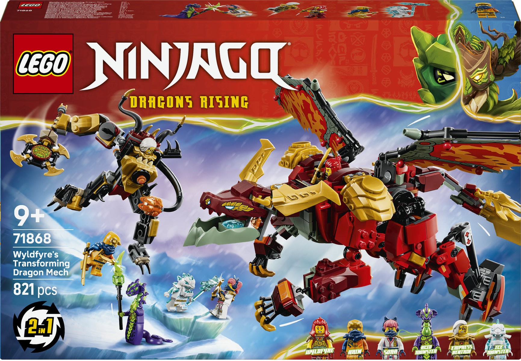 Constructor LEGO Ninjago - Dragonul transformabil al Focului (71868) - imagine 1
