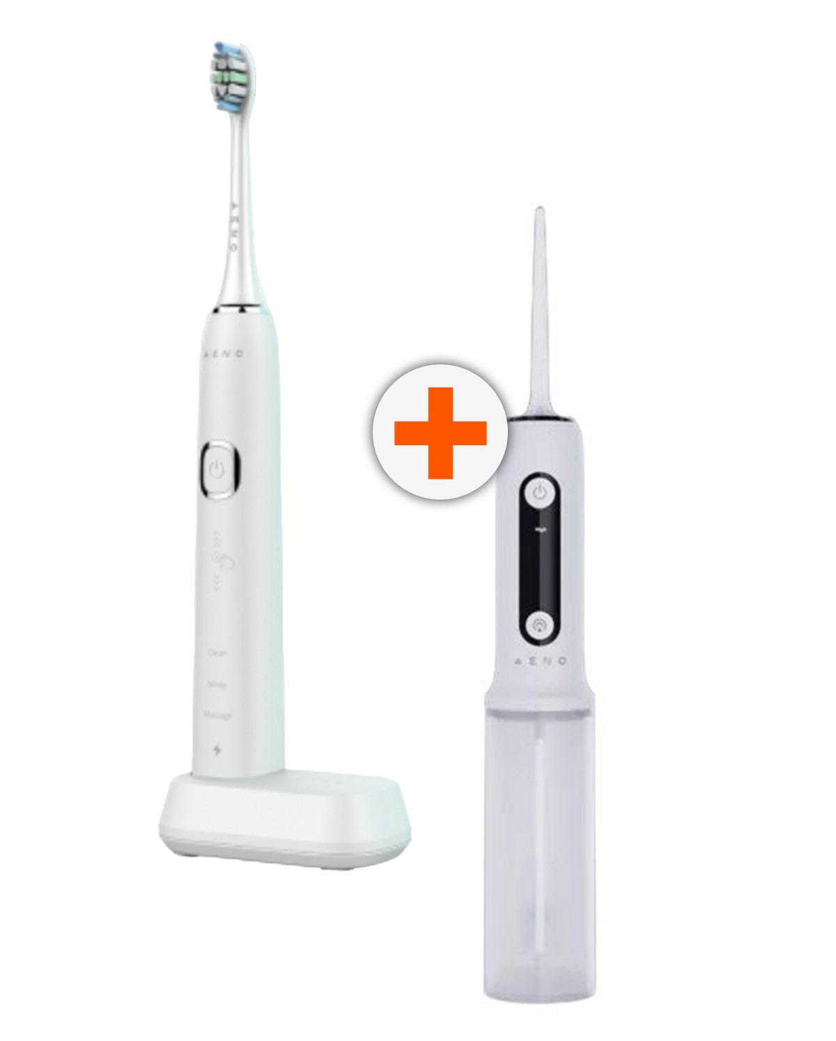 Set periuță de dinți electrică AENO - Sonic DB3 + Duș dentar AENO - ADI0001, alb - imagine 1