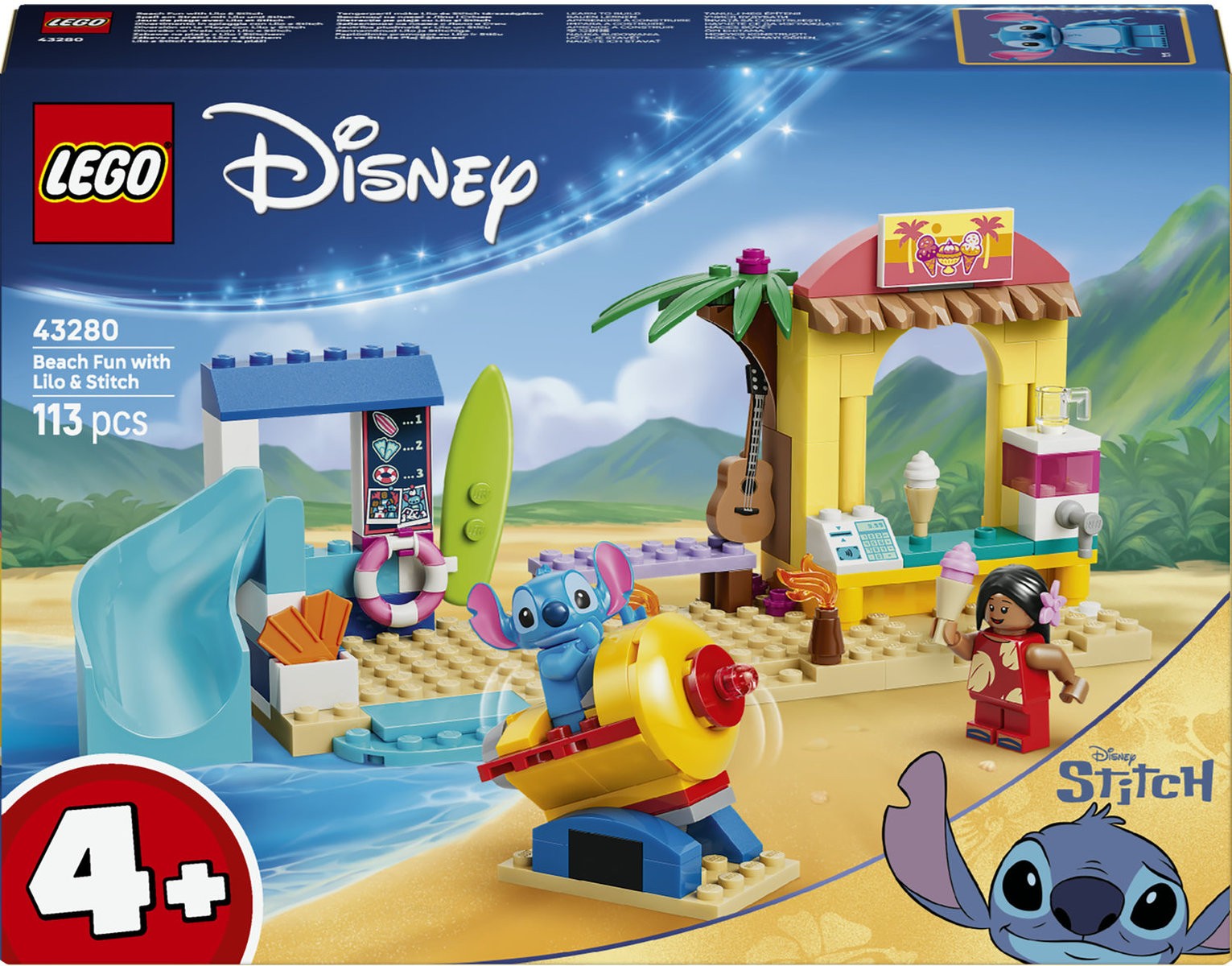Constructor LEGO Disney - Distracție pe plajă cu Lilo și Stitch(43280)