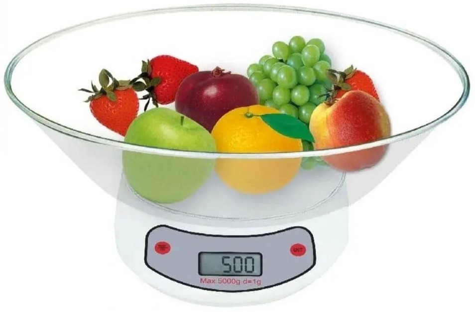 Cântar de bucătărie Rosberg - R51651B, 5 kg, alb