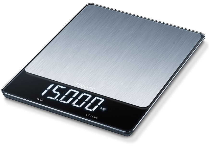 Cantar de bucatarie Beurer - KS 34 XL, 15 kg, gri/negru - imagine 1