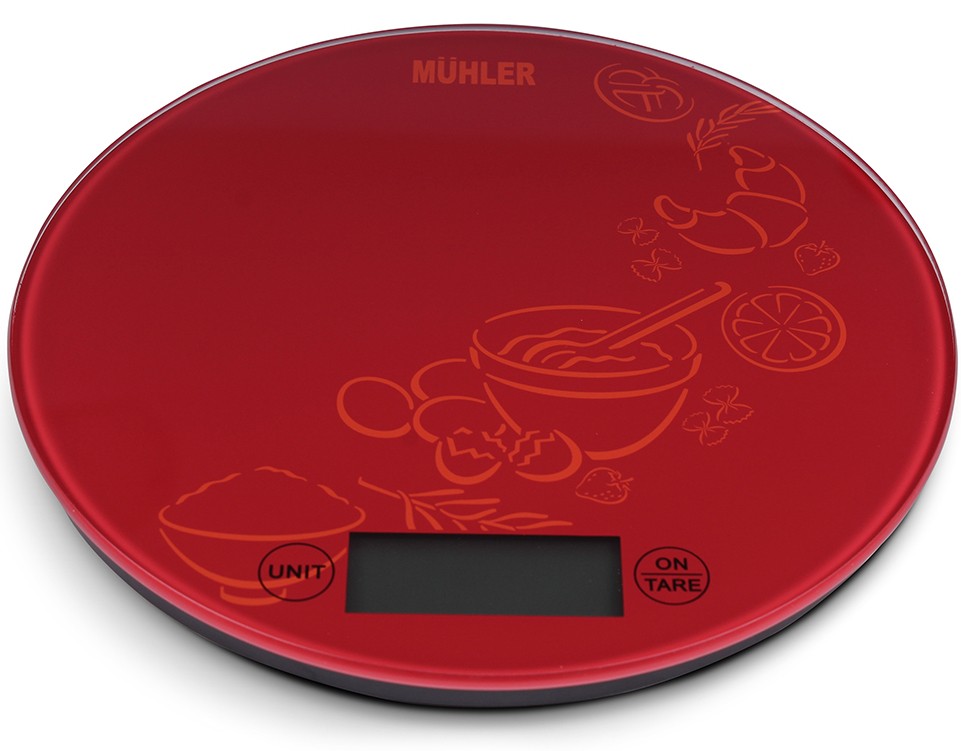 Cântar de bucătărie Muhler - KSC-2026R, 5 kg, roșu