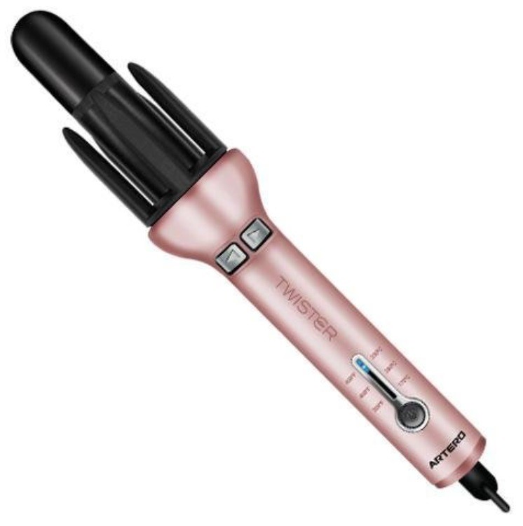 Ondulator de păr profesional Artero - Hair Curler Twister, 29 mm, până la 230°C, roz/negru