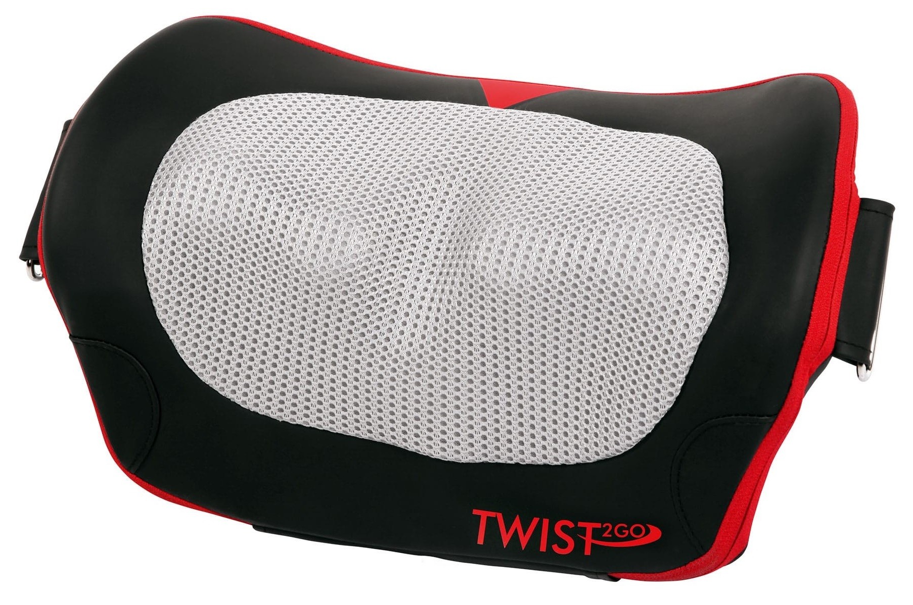 Pernă de masaj Casada - Twist 2 Go, 24 W, neagră/roșie