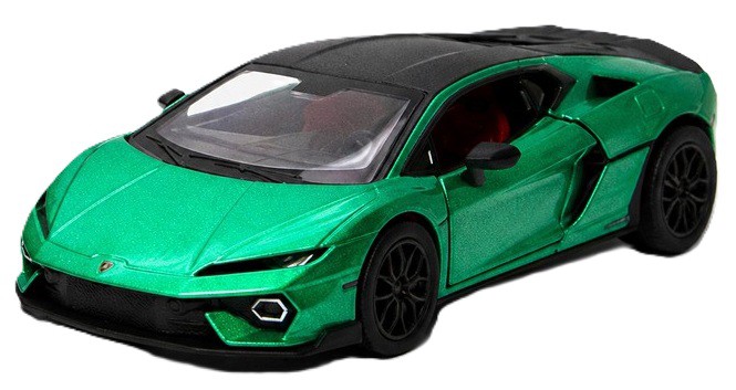 Cărucior metalic Kinsmart - Lamborghini Temerario, 1:38, verde - imagine 1