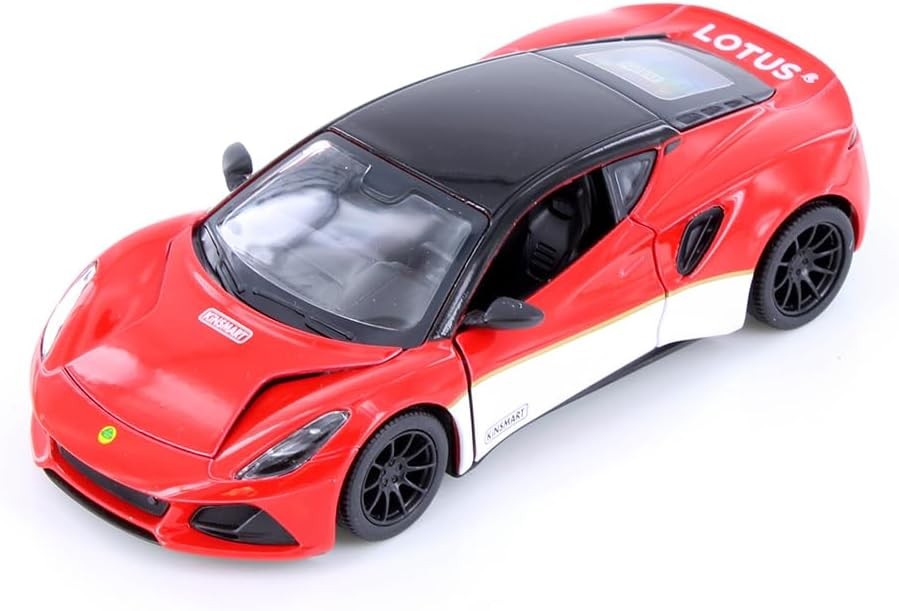 Cărucior metalic Kinsmart Heritage Edition - Lotus Emira, 1:34, roșu - imagine 1