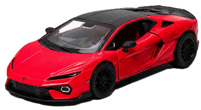 Metallică Kinsmart - Lamborghini Temerario, 1:38, roșie