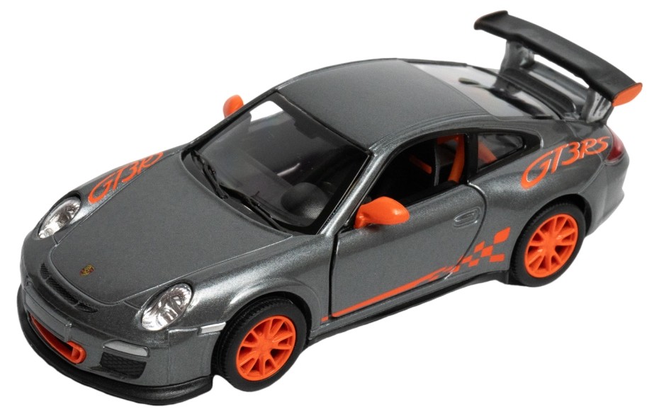 Cărucior metalic Kinsmart - Porsche 911 GT3 RS 2010, 1:36, gri - imagine 1