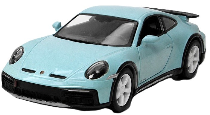 Cărucior metalic Kinsmart - Porsche 911 GT2 RS, 1:36, albastru deschis - imagine 1