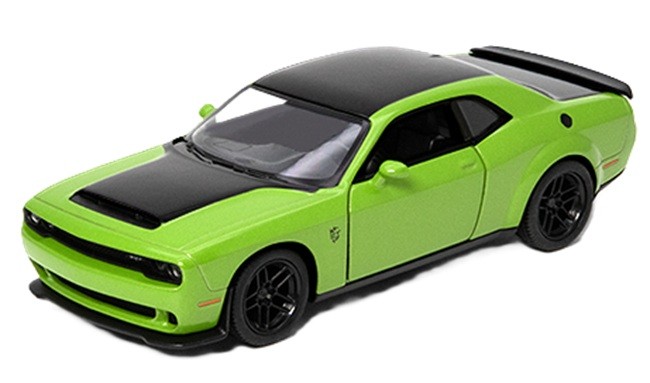 Mașinuță metalică Kinsmart - 2023 Dodge Challenger SRT Demon 170, 1:36, verde - imagine 1