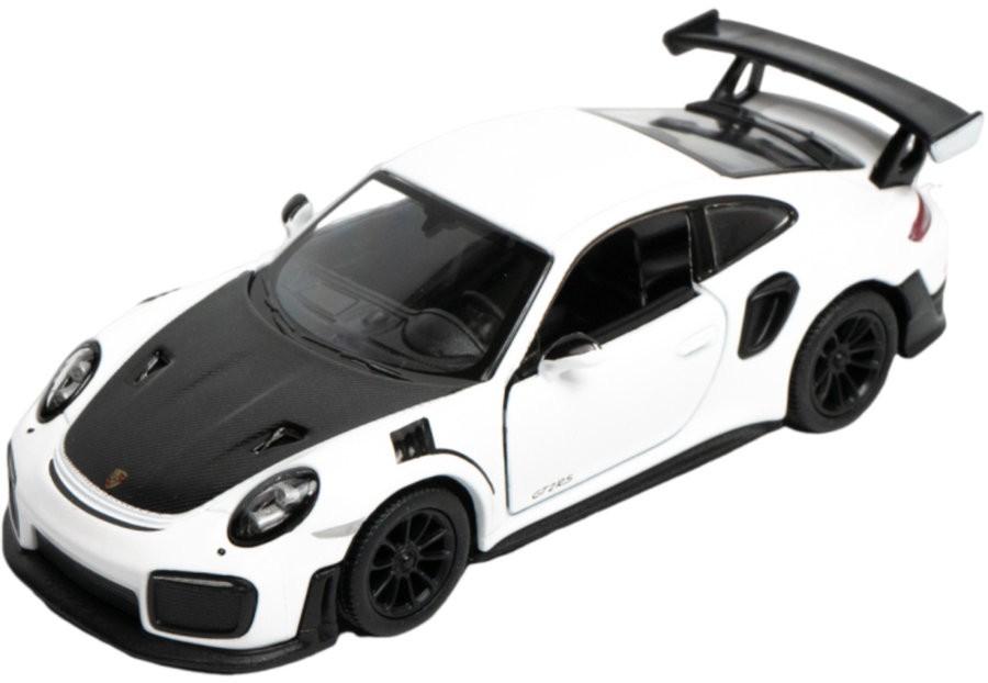 Cărucior metalic Kinsmart - Porsche 911 GT2 RS, 1:36, alb-negru - imagine 1
