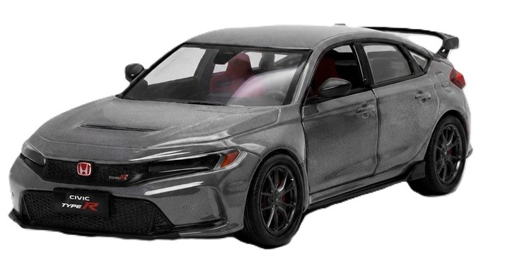 Cărucior metalic Kinsmart - 2024 Honda Civic Type R, 1:36, grafit - imagine 1