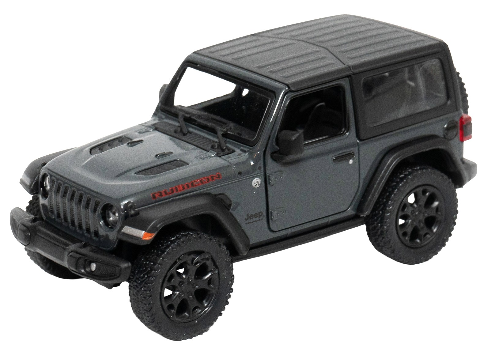 Carucior metalic Kinsmart - 2018 Jeep Wrangler, Hard Top, 1:34, creion grafit - imagine 1