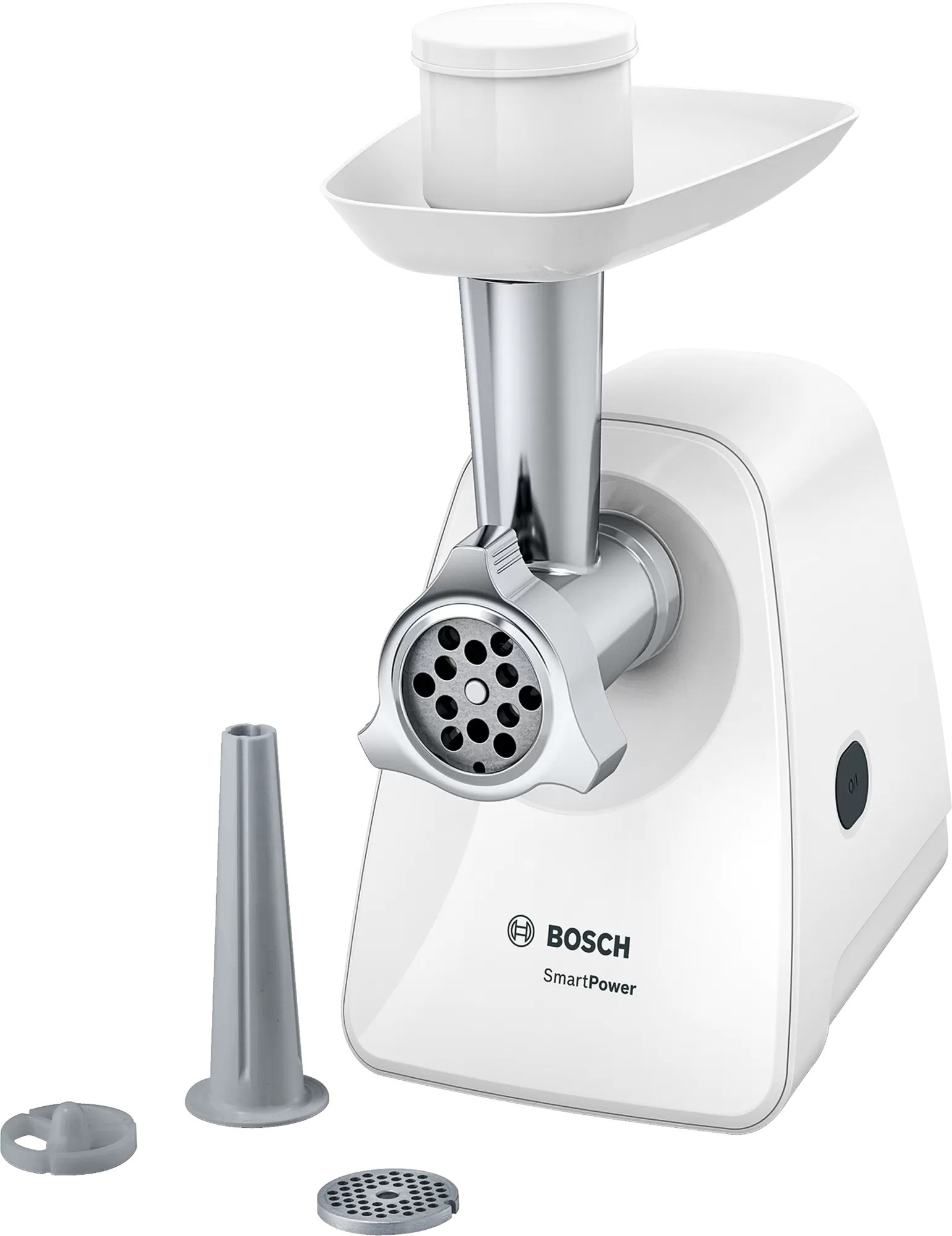 Mașină de tocat carne Bosch - MFW2510W, 350W, 1.7 kg/min, alb - imagine 1