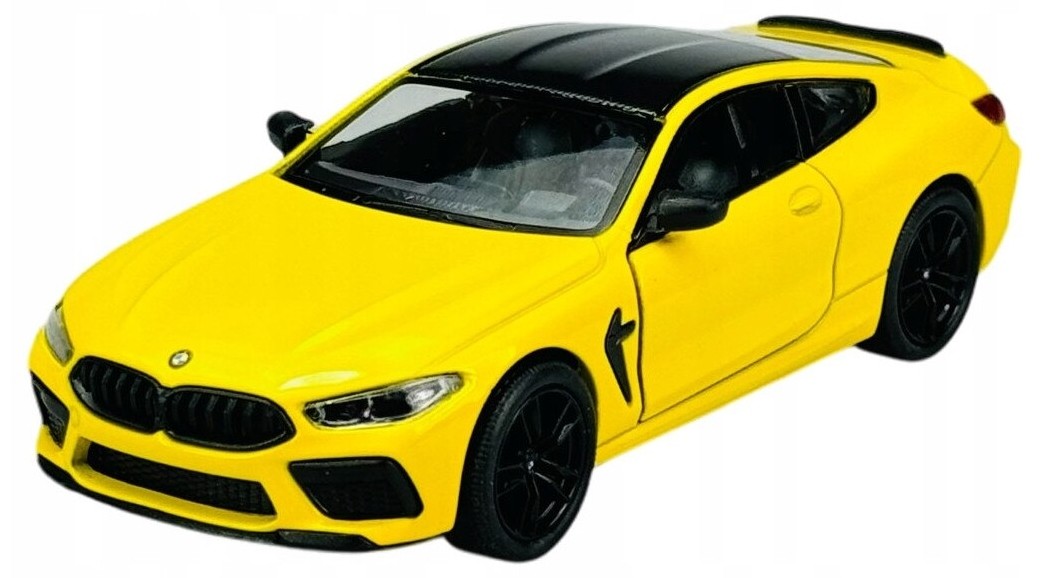 Mașină metalică Kinsmart - BMW Competition Coupe, 1:34, galbenă