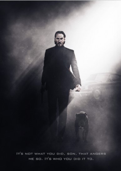 John Wick 3 Key Art' Poster, picture, metal print, paint by