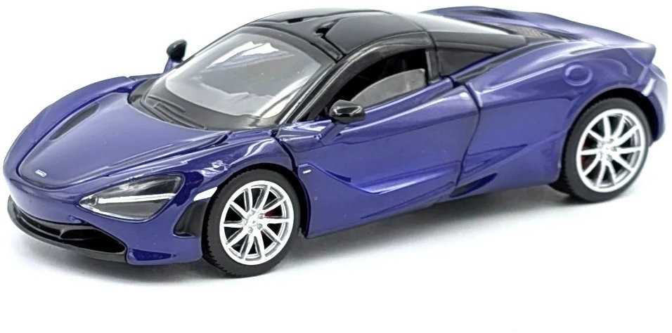 Mașină metalică Tayumo - McLaren 720S 2017, cu sunet și lumină, 1:32, albastră - imagine 1