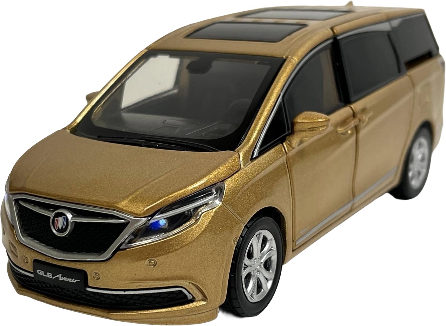 Mașină metalică Tayumo - Buick, GL8 2000, 1:32, cu sunet și lumină, aurie