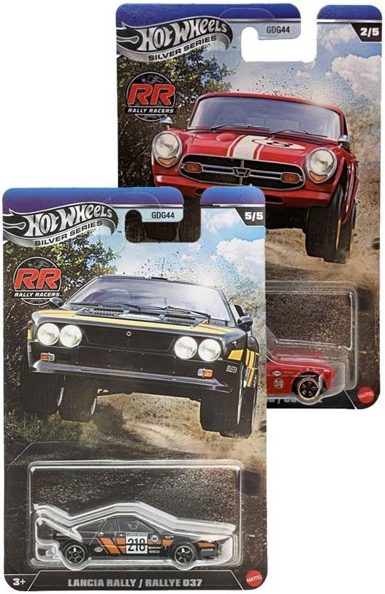 Cărucior metalic Hot Wheels Silver Series - Rally Racers, 1:64, sortiment
