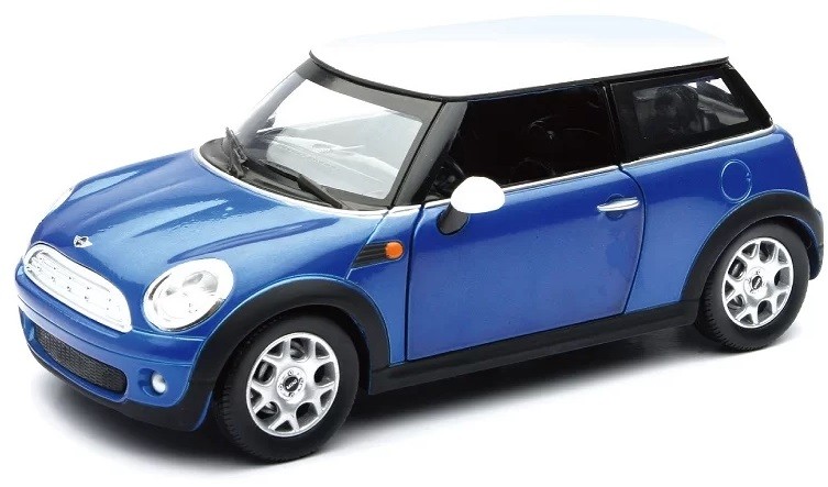 Ma inu metalic Newray Mini Cooper 1 24 albastr Ozone.ro